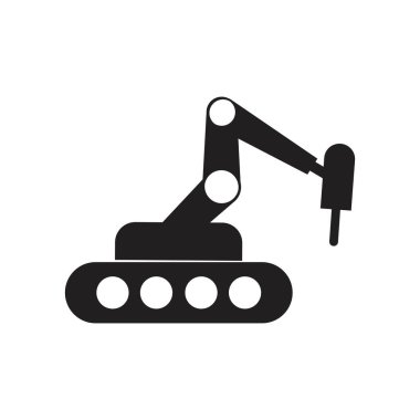 Endüstriyel mekanik robot kol vektör simgeleri