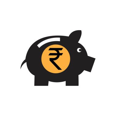 Indian Rupee icon. Indian Rupee sign vecto clipart