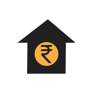 Hint Rupisi ikonu. Hint Rupisi işareti vektosu