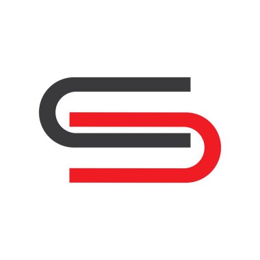 S harfi logo tasarım vektörü