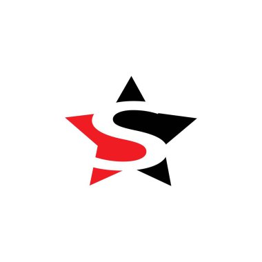 S harfi logo tasarım vektörü