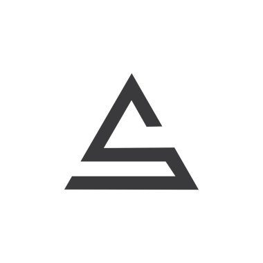 S harfi logo tasarım vektörü