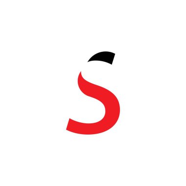 S harfi logo tasarım vektörü
