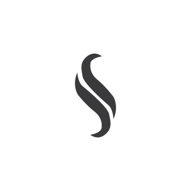 S harfi logo tasarım vektörü