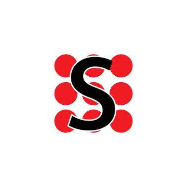 S harfi logo tasarım vektörü