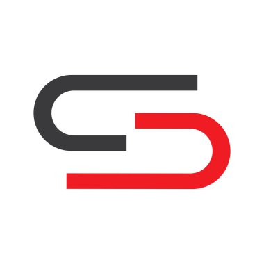 S harfi logo tasarım vektörü