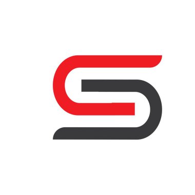 S harfi logo tasarım vektörü