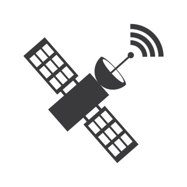 Uydu simgesi, iletim vektörü çizimi