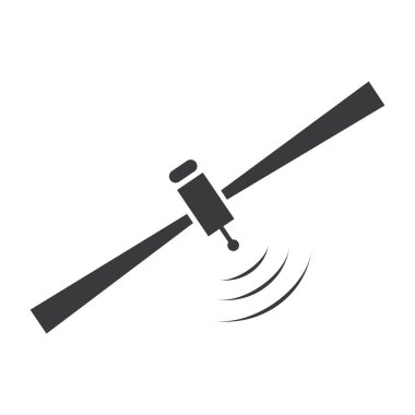 Uydu simgesi, iletim vektörü çizimi