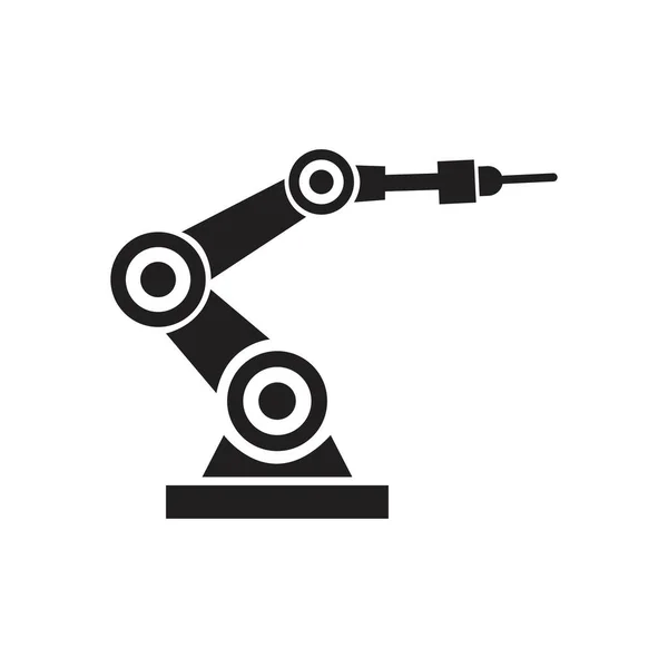 Industrial Robot Mecánico Brazo Vector Iconos — Archivo Imágenes Vectoriales