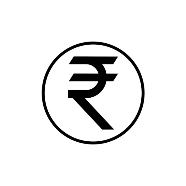 Icono Rupia India Rupia India Signo Vecto — Vector de stock
