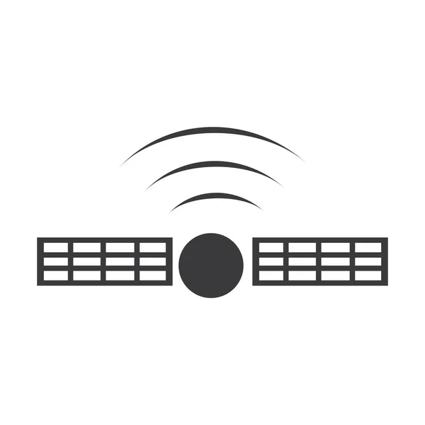 Satelliet Pictogram Transmissie Vector Illustratie — Stockvector