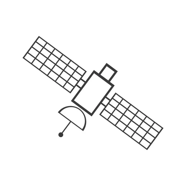 Satellitensymbol Übertragungsvektor Illustratio — Stockvektor