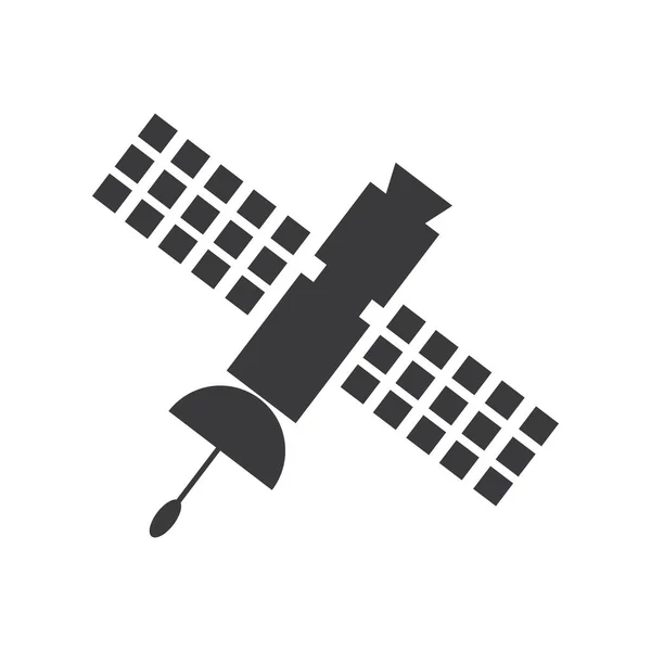 Satelliet Pictogram Transmissie Vector Illustratie — Stockvector