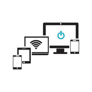 Akıllı aygıtlar simge vektör çizim şablonu