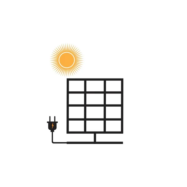 Progettazione Vettoriale Icona Energia Logo Solare — Vettoriale Stock