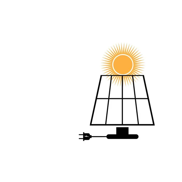 Design Vetor Ícone Energia Logotipo Solar — Vetor de Stock