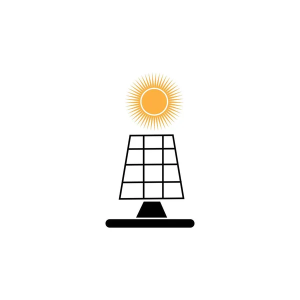 Design Vetor Ícone Energia Logotipo Solar —  Vetores de Stock