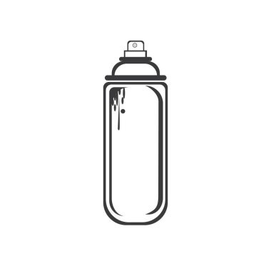 Sprey boya vektör illüstrasyon simgesi Logo Şablonu tasarımı