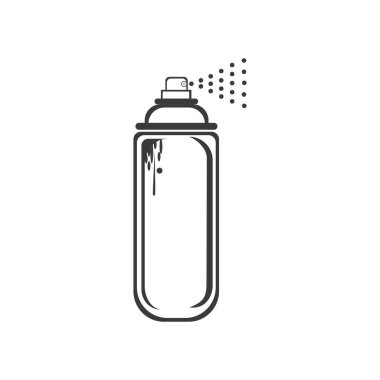 Sprey boya vektör illüstrasyon simgesi Logo Şablonu tasarımı