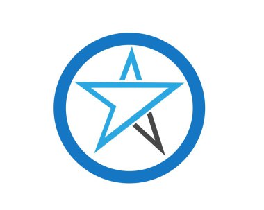 Yıldız simgesi şablon vektör illüstrasyon tasarımı