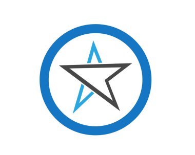 Yıldız simgesi şablon vektör illüstrasyon tasarımı