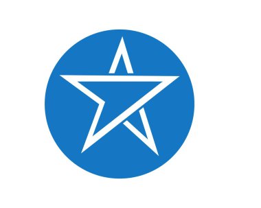 Yıldız simgesi şablon vektör illüstrasyon tasarımı