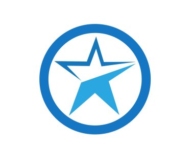 Yıldız simgesi şablon vektör illüstrasyon tasarımı