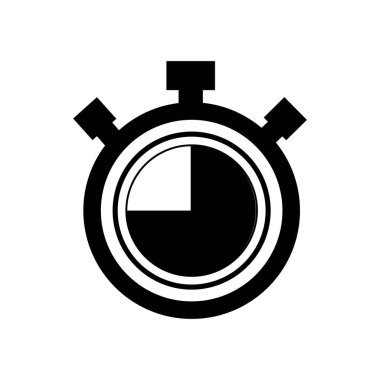 Stopwatch / stop saat zamanlayıcı logosu vektör illüstrasyon tasarım şablonu