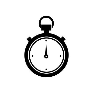 Stopwatch / stop saat zamanlayıcı logosu vektör illüstrasyon tasarım şablonu