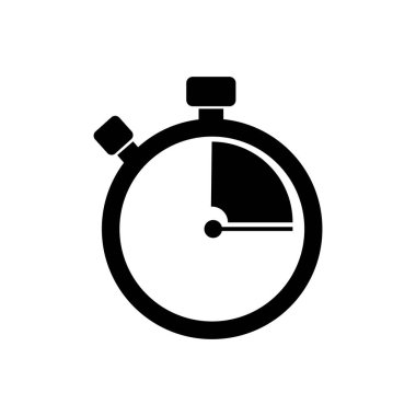 Stopwatch / stop saat zamanlayıcı logosu vektör illüstrasyon tasarım şablonu