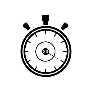 Stopwatch / stop saat zamanlayıcı logosu vektör illüstrasyon tasarım şablonu