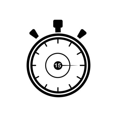 Stopwatch / stop saat zamanlayıcı logosu vektör illüstrasyon tasarım şablonu