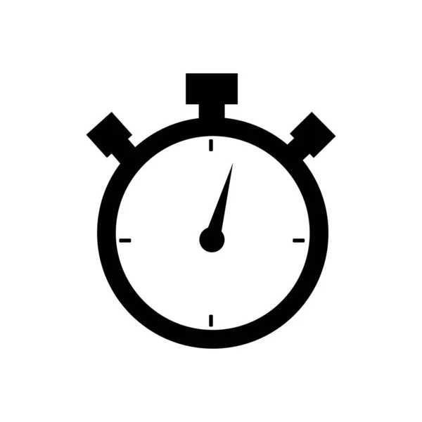 Stopwatch Stop Horloge Timer Logo Pictogram Vector Illustratie Ontwerp Sjabloon — Stockvector