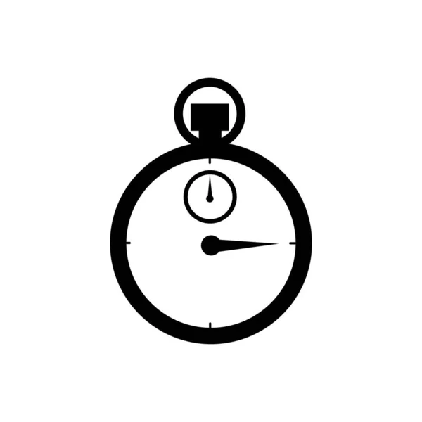 Stopwatch Stop Horloge Timer Logo Pictogram Vector Illustratie Ontwerp Sjabloon — Stockvector