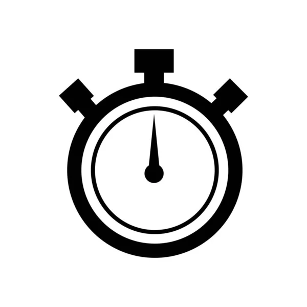Stopwatch Stop Saat Zamanlayıcı Logosu Vektör Illüstrasyon Tasarım Şablonu — Stok Vektör