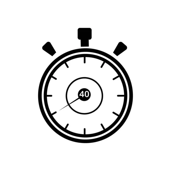 Cronometro Stop Orologio Timer Logo Icona Vettoriale Illustrazione Design Template — Vettoriale Stock