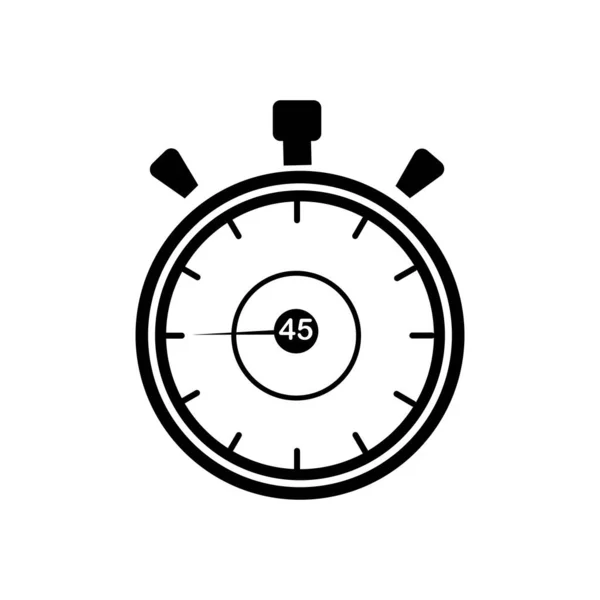 Stopwatch Stop Χρονόμετρο Λογότυπο Εικονίδιο Διάνυσμα Πρότυπο Σχεδιασμού — Διανυσματικό Αρχείο