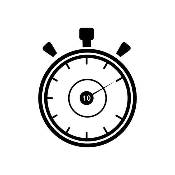 Cronometro Stop Orologio Timer Logo Icona Vettoriale Illustrazione Design Template — Vettoriale Stock