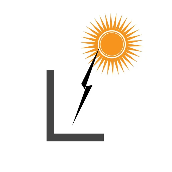 Sun Electric Logo Design Template — Stock Vector