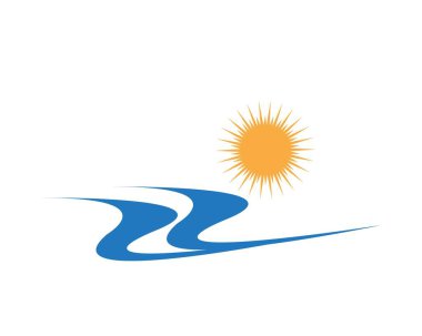 Güneş Vektörü illüstrasyon Simgesi Logo Şablonu tasarımı