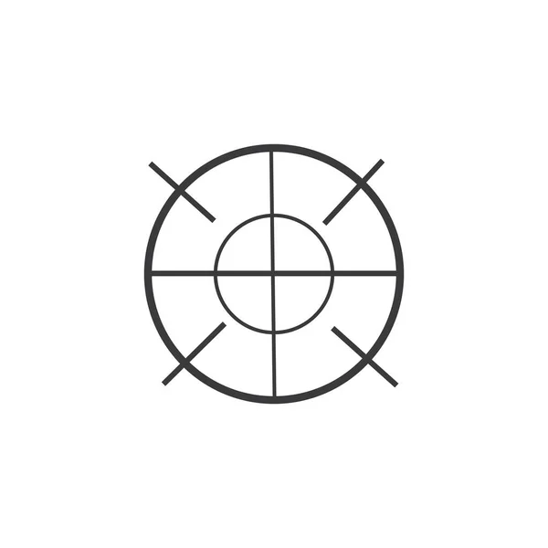 Fokus Symbol Ziel Symbol Logo Template Vektor Symbol Illustration Design — Stockvektor