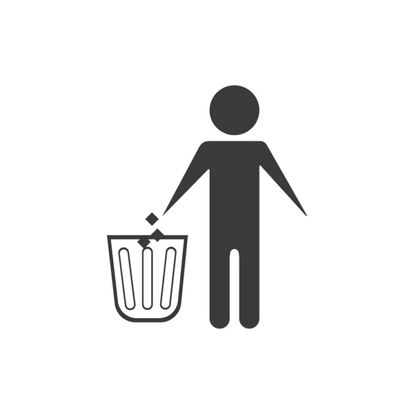 Throw Garbage Trash Vector Illustration Desigh — Stock Vector