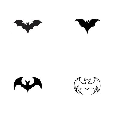 Yarasa vektör logo şablonu çizim dizaynı
