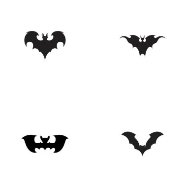 Yarasa vektör logo şablonu çizim dizaynı