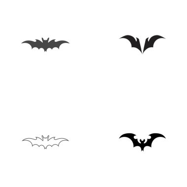 Yarasa vektör logo şablonu çizim dizaynı