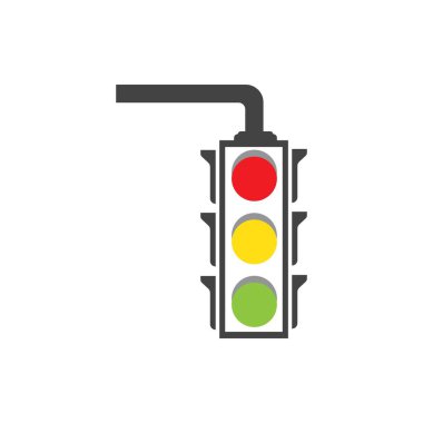 Trafik Işığı Simgesi Vektör Tasarım Şablonu