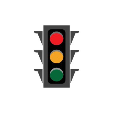 Trafik Işığı Simgesi Vektör Tasarım Şablonu