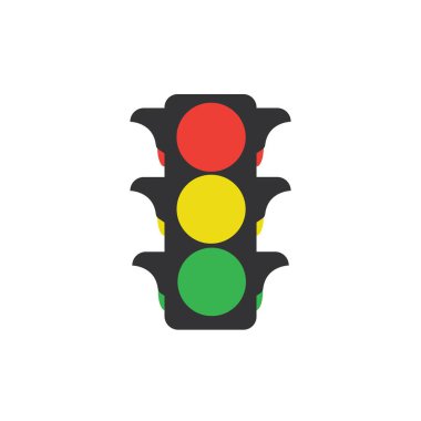 Trafik Işığı Simgesi Vektör Tasarım Şablonu