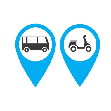 Harita Vektör illüstrasyonu ile aktarma düğmeleri ayarlandı